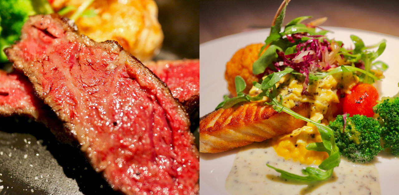 台北艾朋牛排餐酒館 給你超頂級的料理饗宴 Prime美國頂級老饕牛排、爐烤加拿大國王鮭魚，精緻主餐